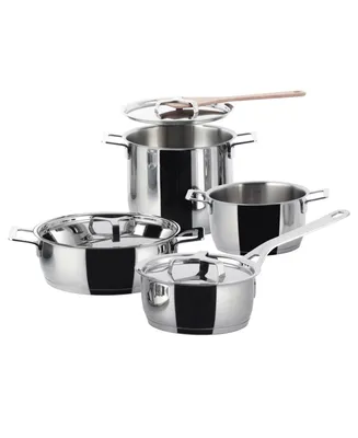 Alessi Jasper Morrison Stainless Steel 7 pc Cookware Set