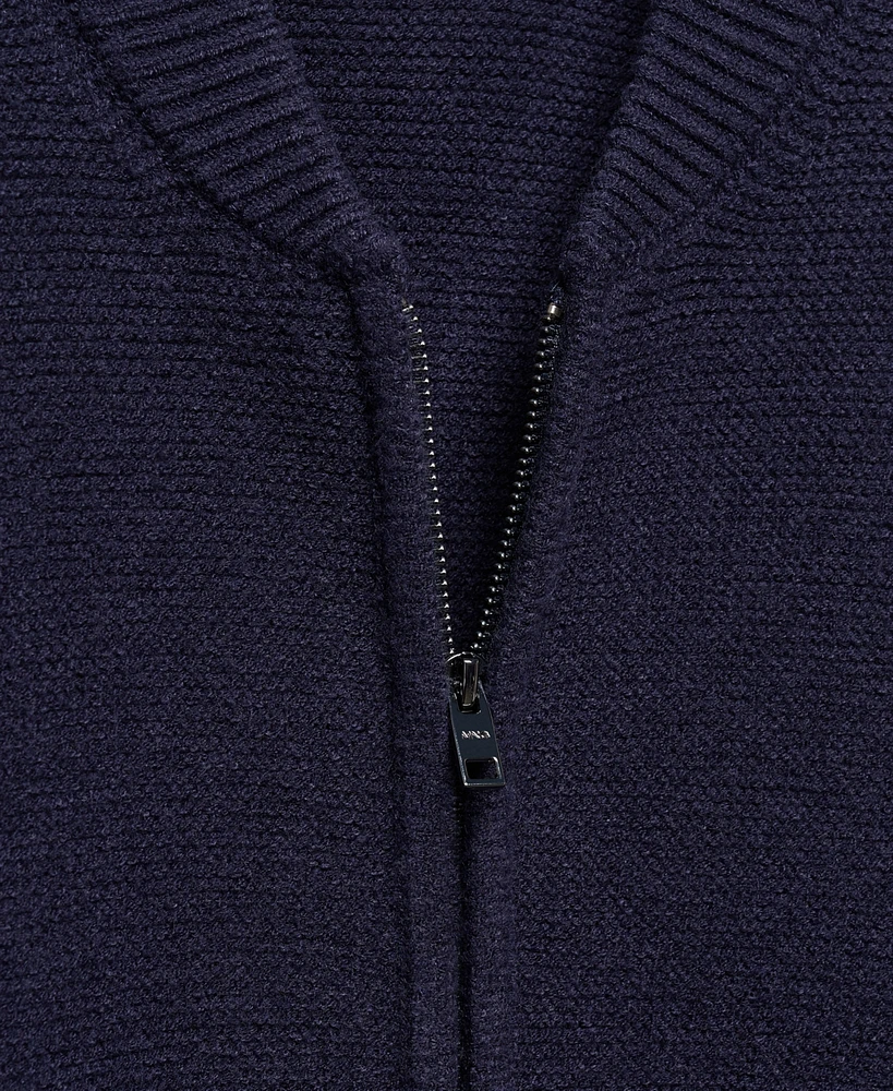 Mango Men's Zipped Knit Cardigan