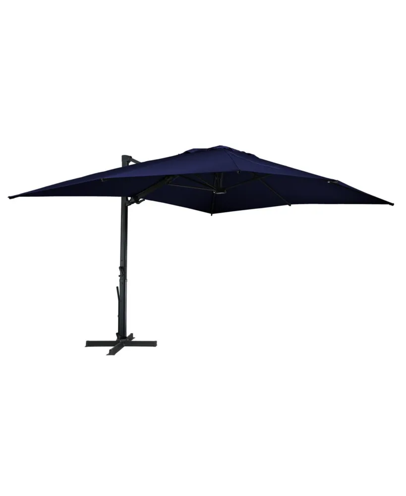 Mondawe 13ft Square Solor Led Cantilever Patio Umbrella for Outdoor Shade