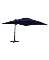 Mondawe 13ft Square Solor Led Cantilever Patio Umbrella for Outdoor Shade