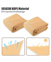 2 Pack 18x18 Ft 97% Uv Block Square Sun Shade Sail Hdpe Canopy Patio Park Garden