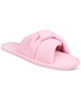 Charter Club Women's Textured Knot-Top Slippers