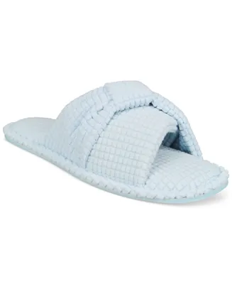 Charter Club Women's Textured Knot-Top Slippers, Created for Macy's