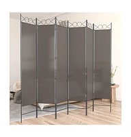 vidaXL 6-Panel Room Divider Anthracite 94.5"x86.6" Fabric