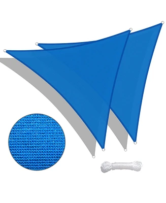 Yescom 2 Pack Ft 97% Uv Block Triangle Sun Shade Sail Canopy Outdoor Patio Awning