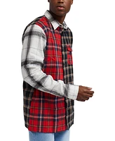 Reason Men's Split Flannel Long Sleeves Shirt