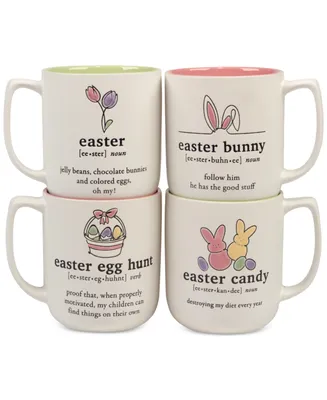 Certified International Easter Words Mugs, Set of 4