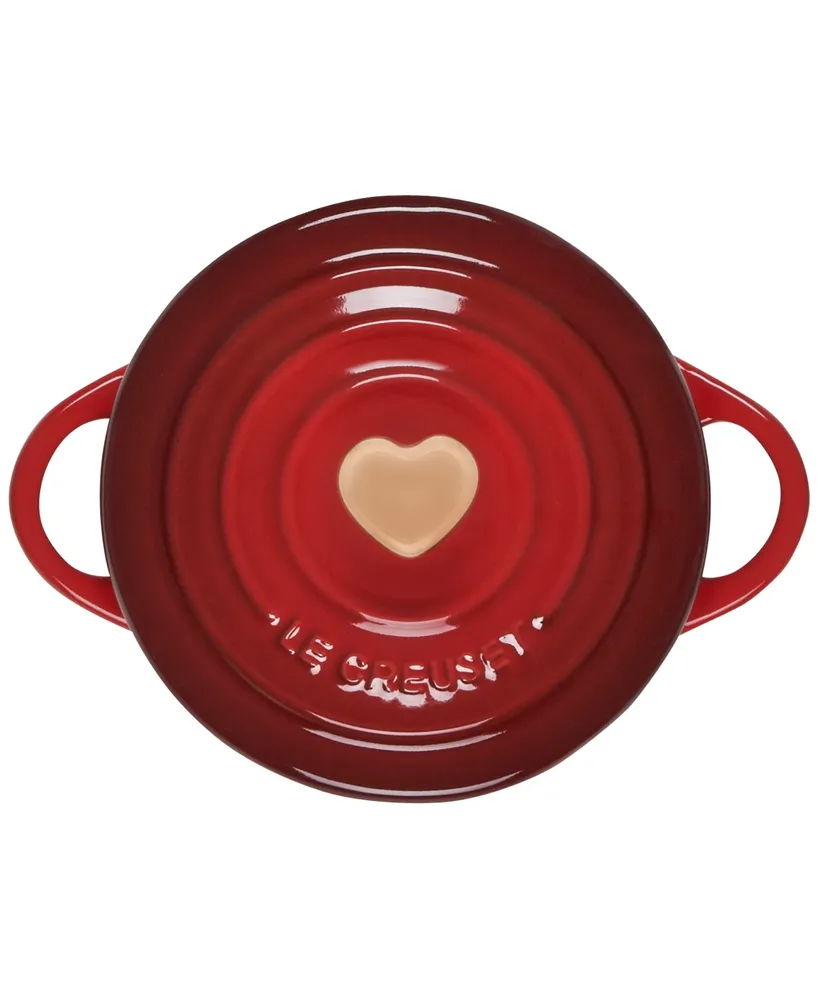 Le Creuset Figural Heart Collection Stoneware Mini Round Cocotte