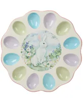 Certified International Easter Morning Deviled Egg Plate