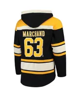 Men's '47 Brand Brad Marchand Black Boston Bruins Player Lacer Pullover Hoodie