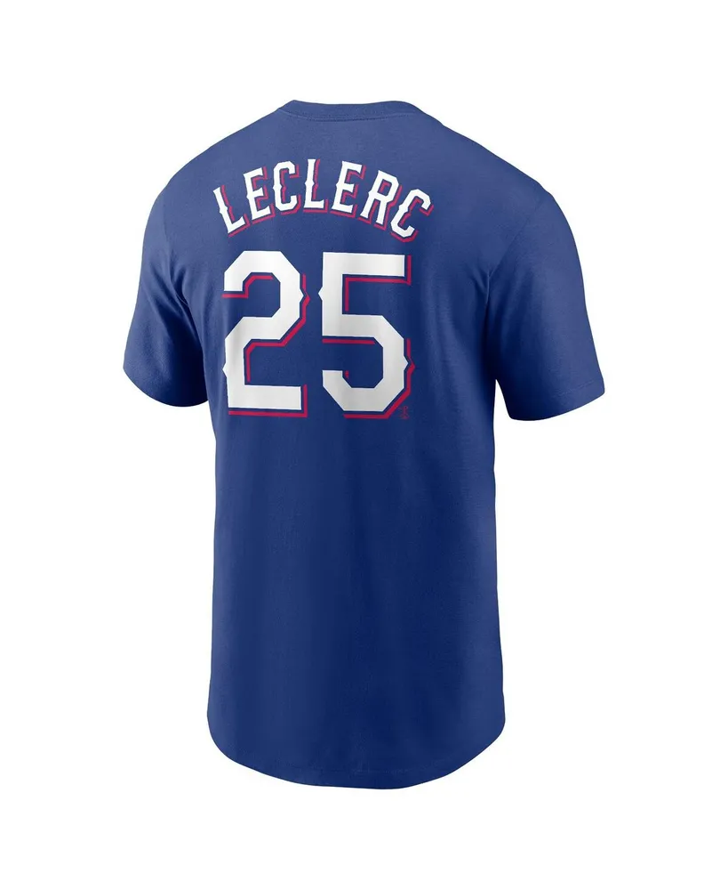 Men's Nike Jose Leclerc Royal Texas Rangers Player Name and Number T-shirt