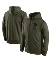 Men's Nike Olive Kentucky Wildcats Tonal Logo Stack Performance Full-Zip Hoodie