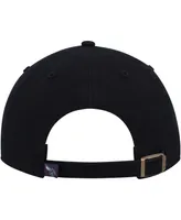 Men's '47 Brand Black Charlotte Hornets Team Logo Clean Up Adjustable Hat