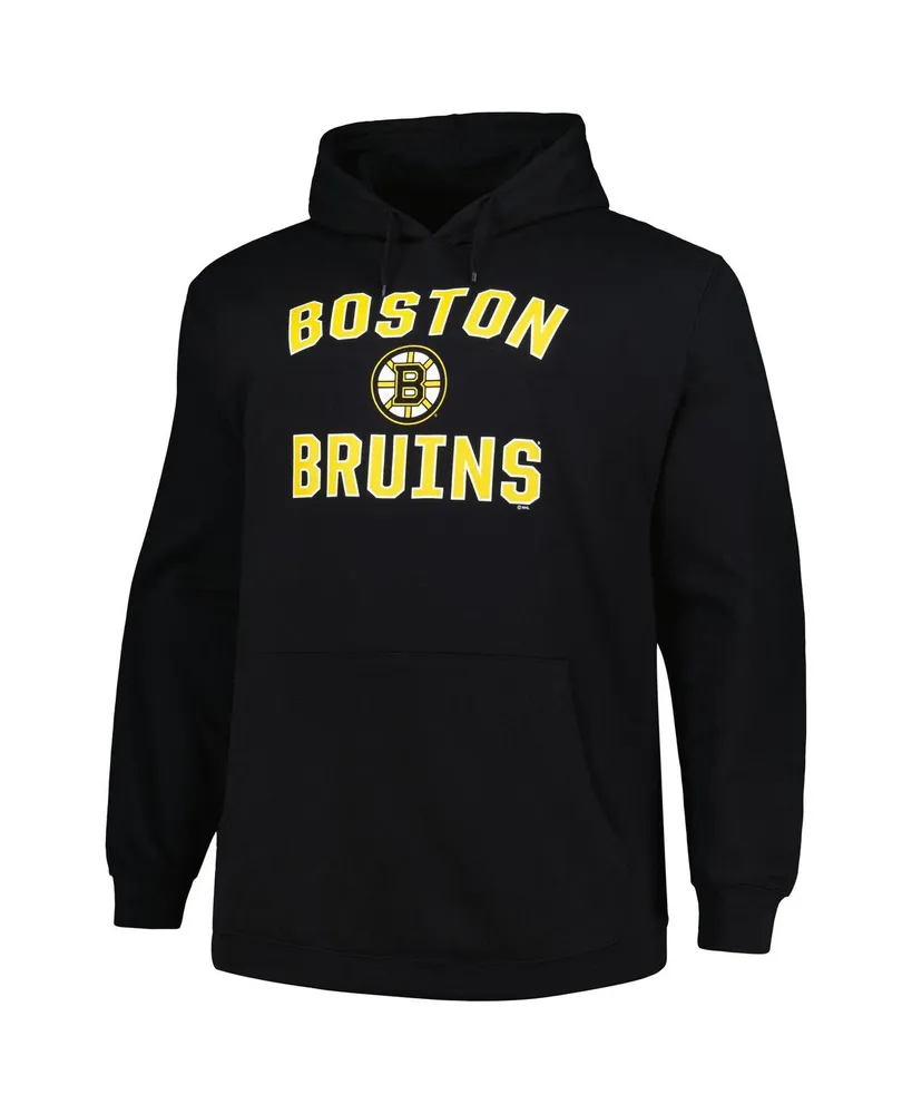 Men's Profile Black Boston Bruins Big and Tall Arch Over Logo Pullover Hoodie