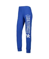 Women's Concepts Sport Heathered Royal Distressed Kentucky Wildcats Long Sleeve Hoodie T-shirt and Pants Sleep Set