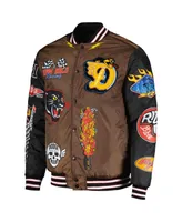 Men's and Women's Reason Brown Dodge Born Wild Racing Full-Snap Jacket