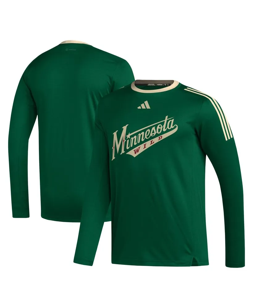 Men's adidas Green Minnesota Wild Aeroready Long Sleeve T-shirt