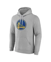 Men's Fanatics Heather Gray Golden State Warriors Primary Logo Pullover Hoodie