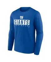 Men's Fanatics Royal New York Giants Big and Tall Wordmark Long Sleeve T-shirt