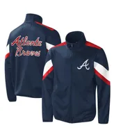 Men's G-iii Sports by Carl Banks Navy Atlanta Braves Earned Run Full-Zip Jacket