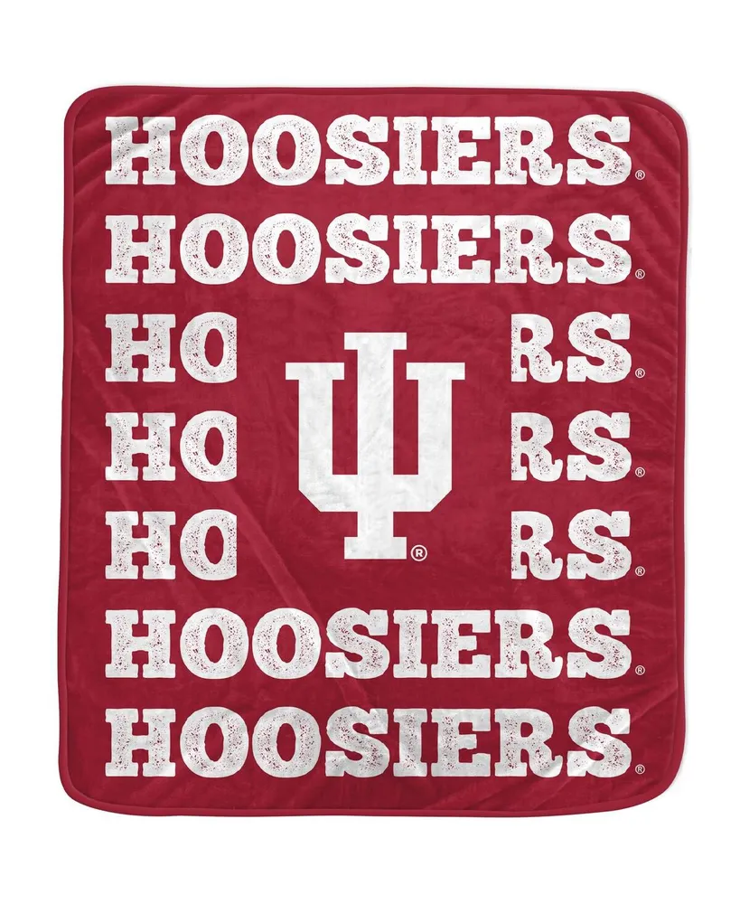 Pegasus Home Fashions Indiana Hoosiers 60'' x 70'' Logo Wordmark Plush Blanket