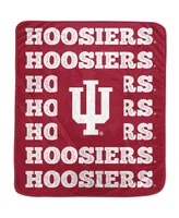 Pegasus Home Fashions Indiana Hoosiers 60'' x 70'' Logo Wordmark Plush Blanket