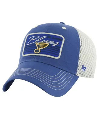 Men's '47 Brand Blue St. Louis Blues Five Point Patch Clean Up Adjustable Hat