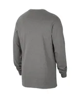 Men's Nike Heather Gray Georgetown Hoyas Fast Break Long Sleeve T-shirt