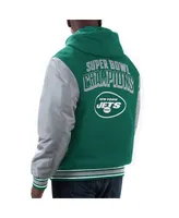 Men's G-iii Sports by Carl Banks Green, Gray New York Jets Player Option Full-Zip Hoodie Jacket