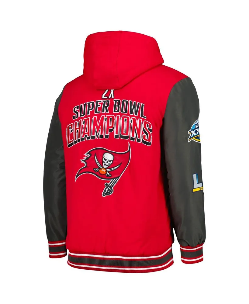 Men's G-iii Sports by Carl Banks Red, Pewter Tampa Bay Buccaneers Player Option Full-Zip Hoodie Jacket