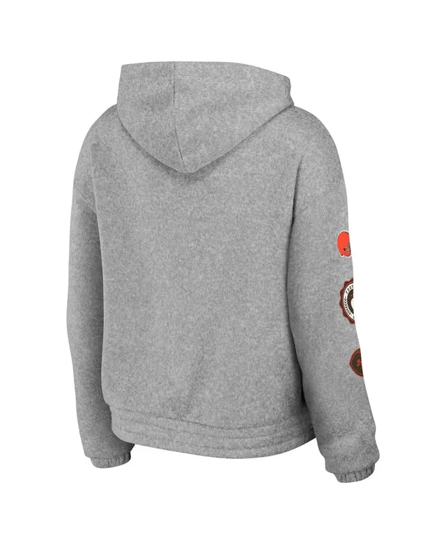 Wear By Erin Andrews Women's Wear by Erin Andrews Heather Gray Cleveland  Browns Full-Zip Hoodie