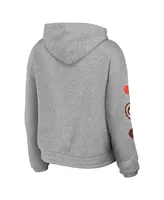 Women's Wear by Erin Andrews Heather Gray Cleveland Browns Full-Zip Hoodie