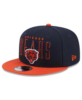 Men's New Era Navy, Orange Chicago Bears Headline 9FIFTY Snapback Hat