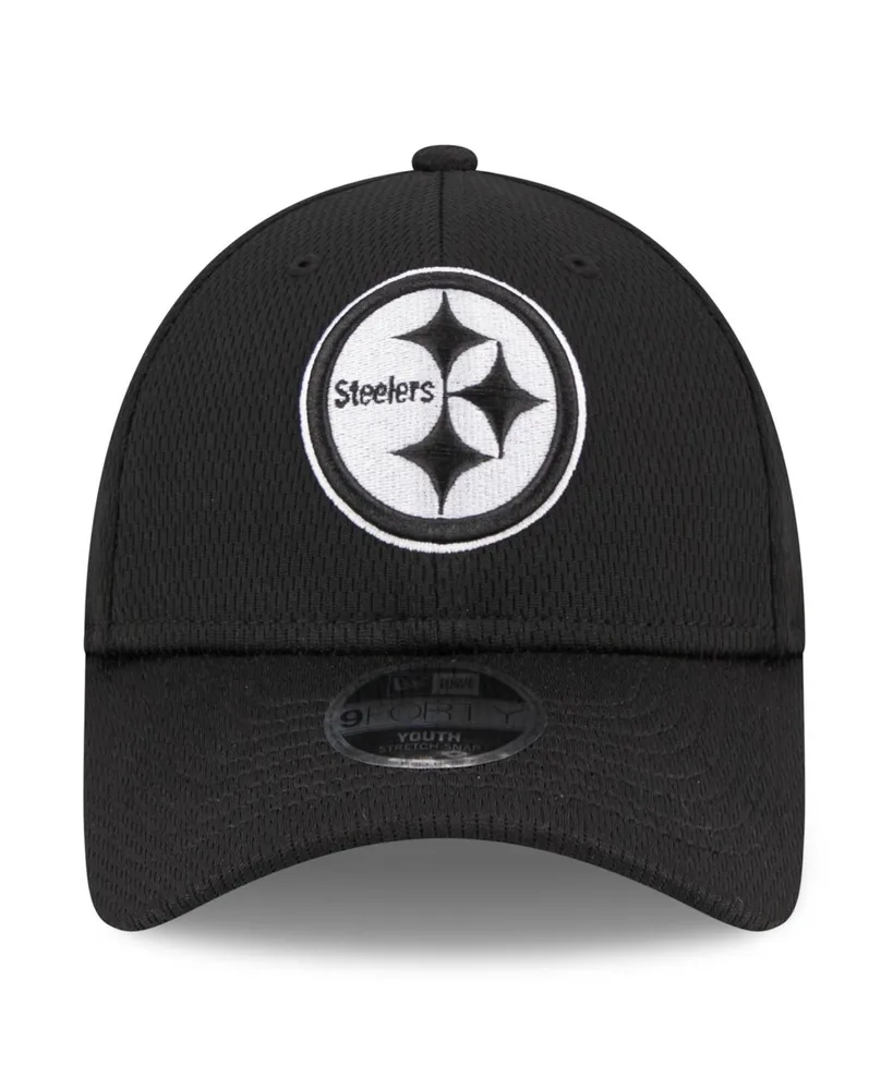 Youth Boys New Era Black Pittsburgh Steelers Main B-Dub 9FORTY Adjustable Hat
