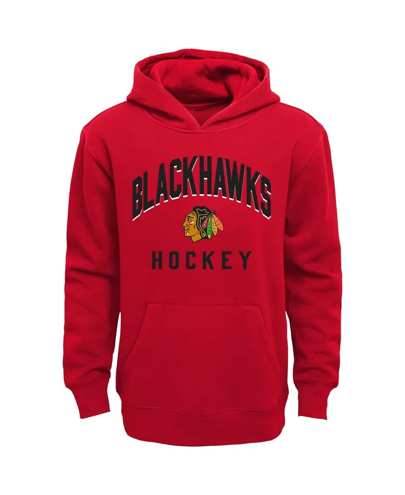 Toddler Boys Red, Heather Gray Chicago Blackhawks Play by Play Pullover Hoodie and Pants Set