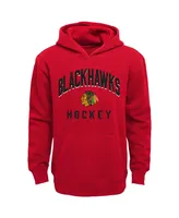 Toddler Boys Red, Heather Gray Chicago Blackhawks Play by Play Pullover Hoodie and Pants Set