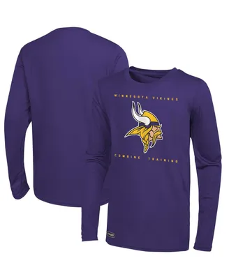 Men's Purple Minnesota Vikings Side Drill Long Sleeve T-shirt