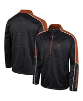 Men's Colosseum Charcoal Texas Longhorns Marled Half-Zip Jacket