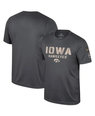 Men's Colosseum Charcoal Iowa Hawkeyes Oht Military-Inspired Appreciation T-shirt