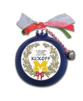 Michigan Wolverines Wreath Kickoff Painted Ornament