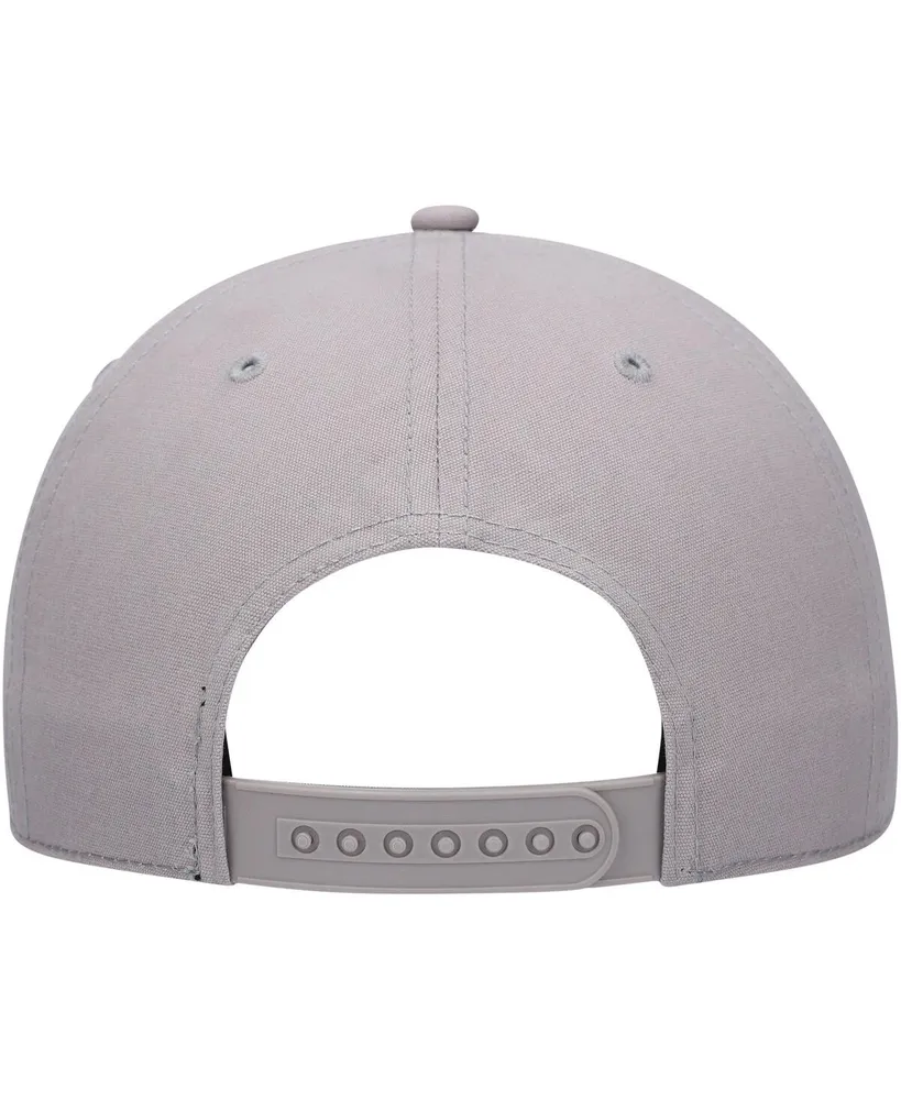 Men's American Needle Gray Chevrolet Canvas Cappy Trucker Adjustable Hat