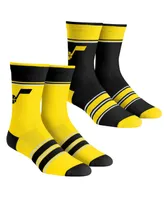 Men's and Women's Rock 'Em Socks Utah Jazz Multi-Stripe 2-Pack Team Crew Sock Set