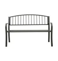 Patio Bench Gray 47.2" Steel