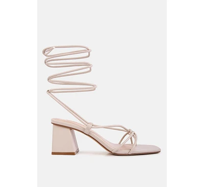 Womens Spruce Tie Up Block Heel Sandals