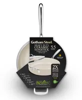 Gotham Steel Natural Collection Ceramic Coating Non-Stick 5.5 Qt Deep Saute Pan with Lid