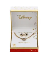 Disney Multi Color Crystal Mickey Mouse Necklace and Hoop Earring Set