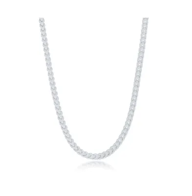 Diamond cut Franco Chain 3mm Sterling Silver 18" Necklace