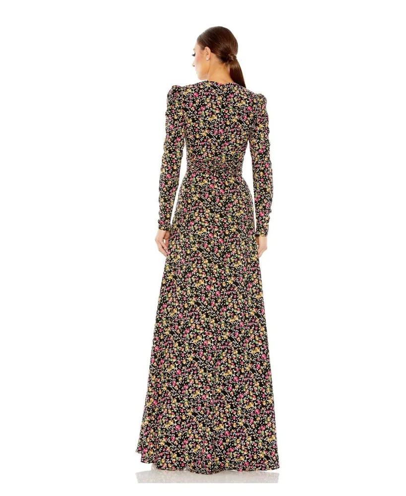 Women's Ieena Floral Long Sleeve Gown