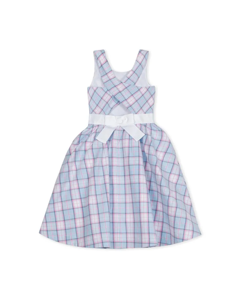 Hope & Henry Girls' Sleeveless Special Occasion Party Dress with Cross Back Detail