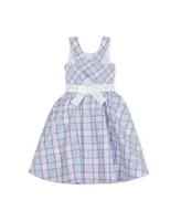 Hope & Henry Girls' Sleeveless Special Occasion Party Dress with Cross Back Detail